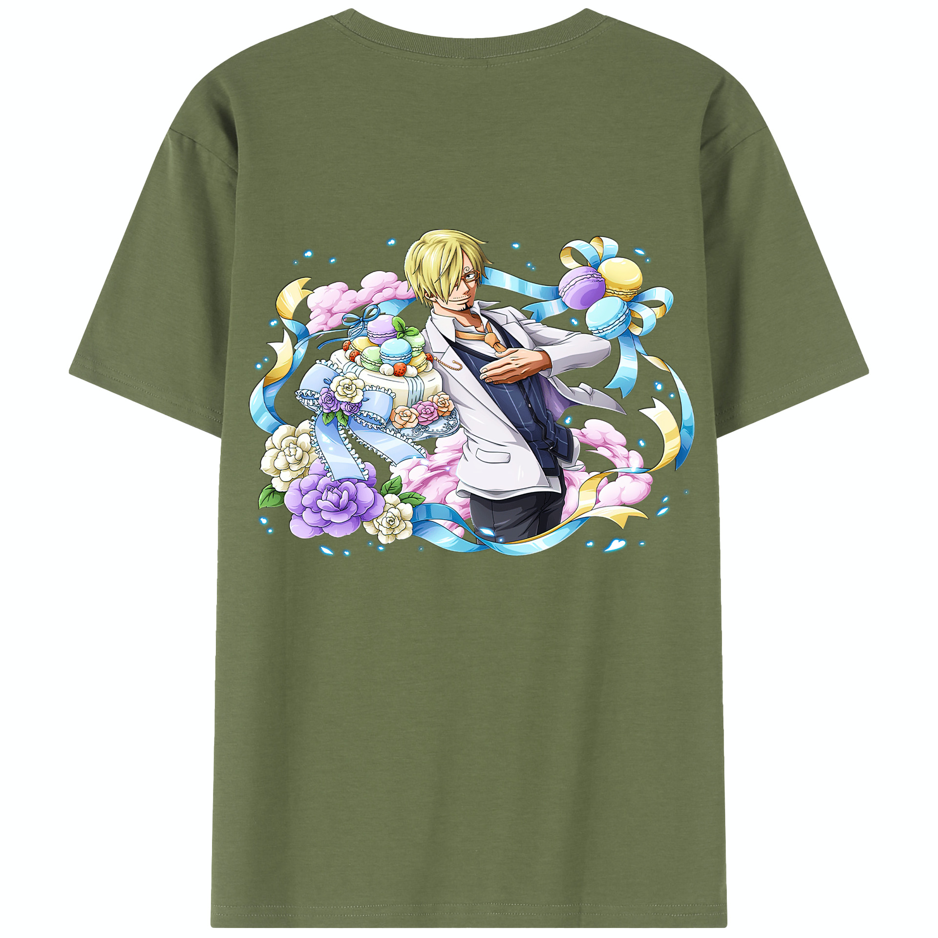 ワンピース サンジ ONE PIECE Sanji 綿100％半袖Tシャツ（背面プリント）